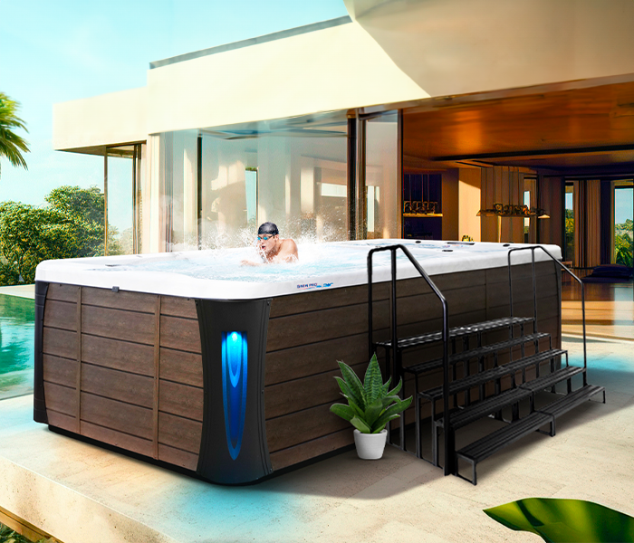 Calspas hot tub being used in a family setting - Castlerock